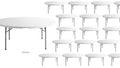 White 6-ft Plastic Folding Round Table Q543