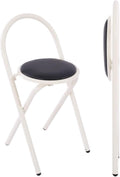 18in Padded Folding Stool with Backrest X924207