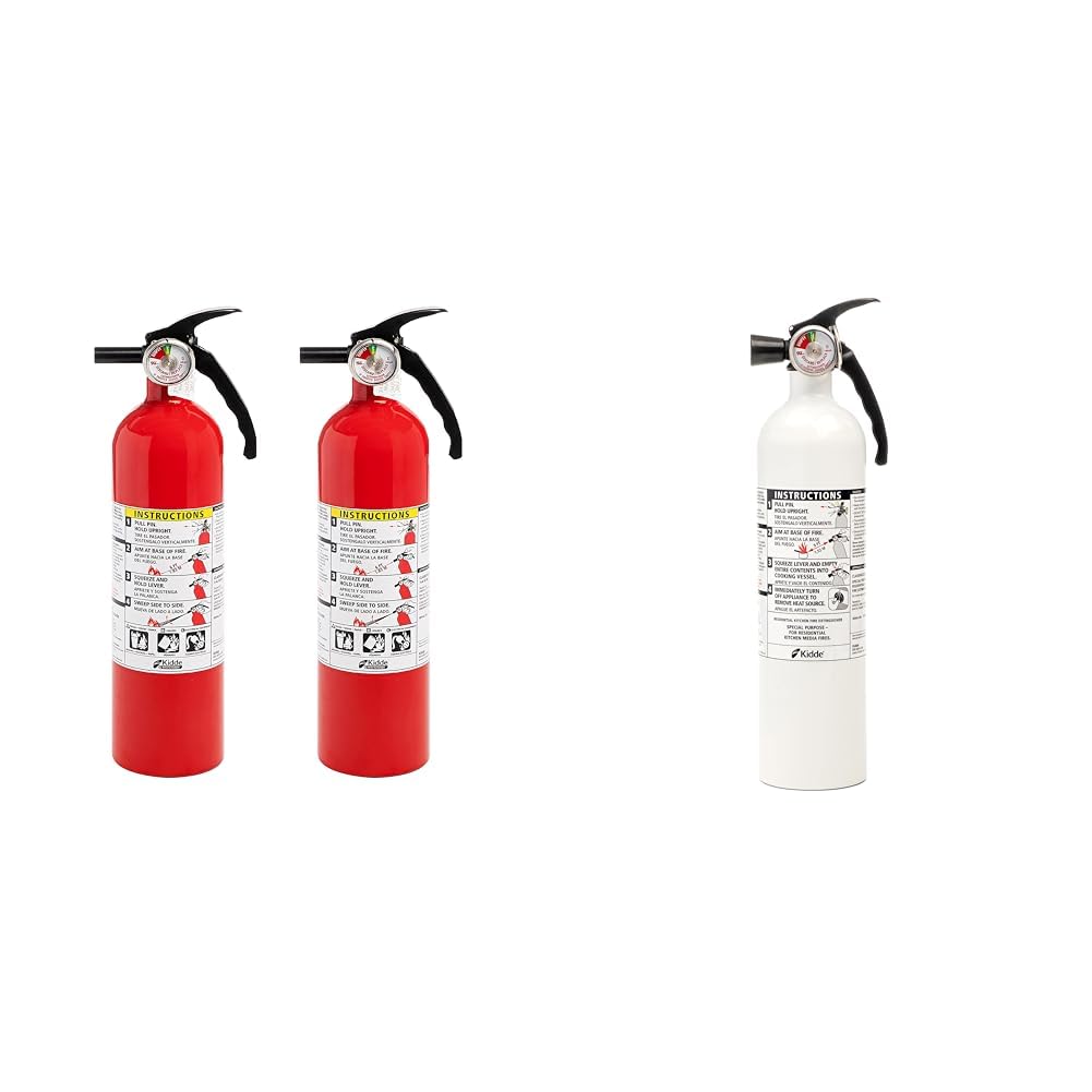 White 3.9 Lbs. Fire Extinguisher with Wall Mount V670