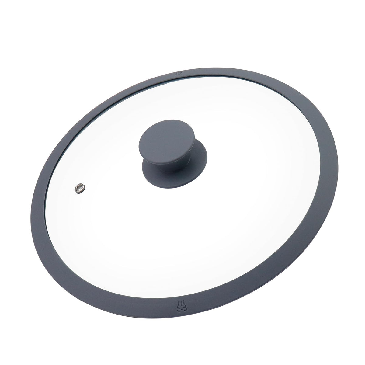 10.5" Round Tempered Glass Lid with Silicone Rim C4021