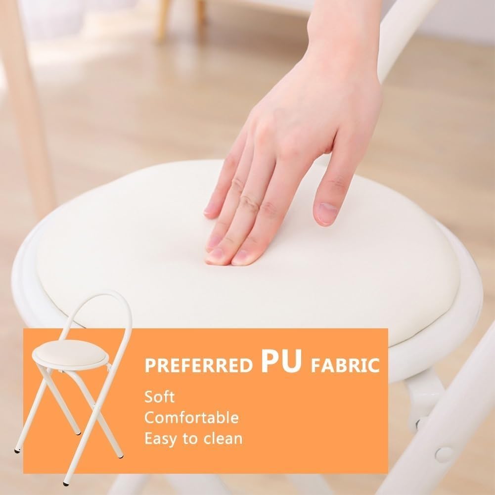 18in Padded Folding Stool with Backrest X924207