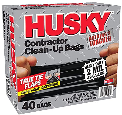 42 Gallon 40 Bags 2 Mil Contractor Bags V776