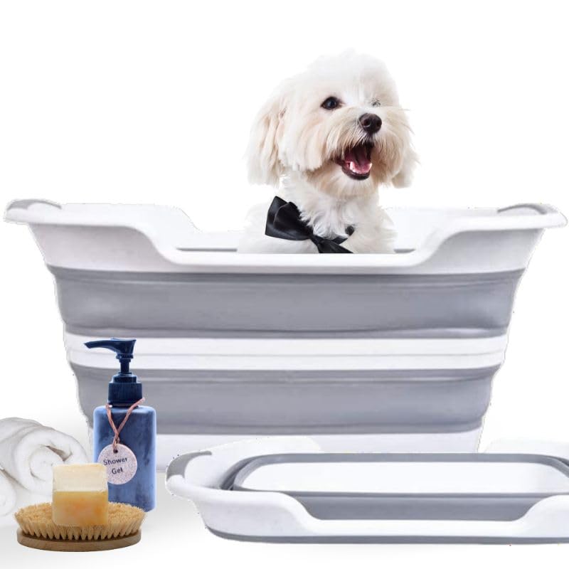 Collapsible Dog Bath Tub with Drain Plug J138
