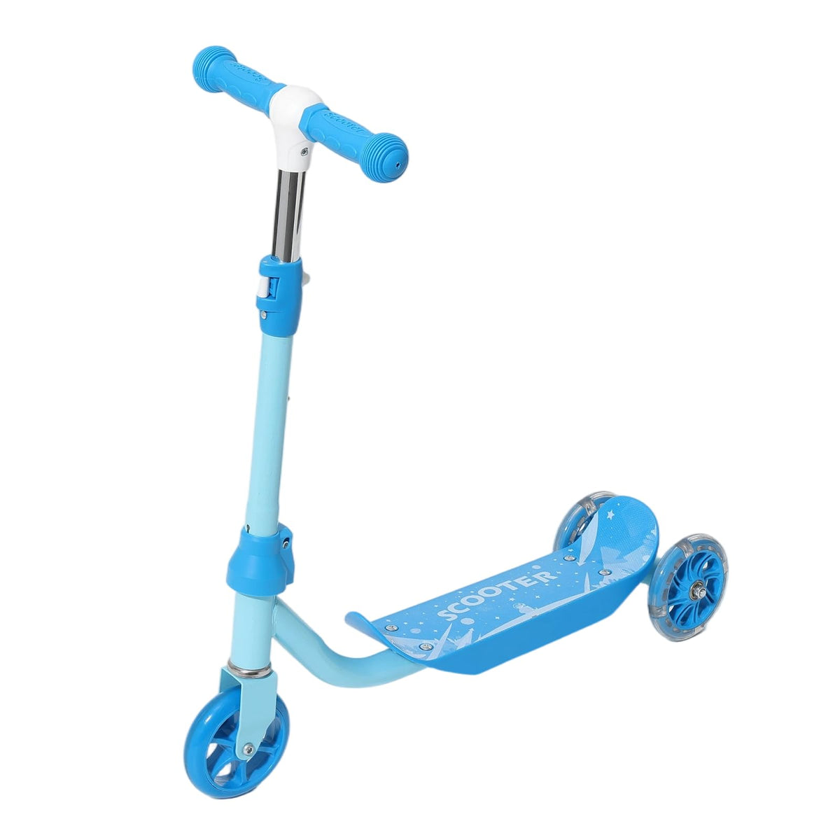 Three Wheel Scooter for Kids 2-5, Light Up Adjustable Height Kick Scooter D4717
