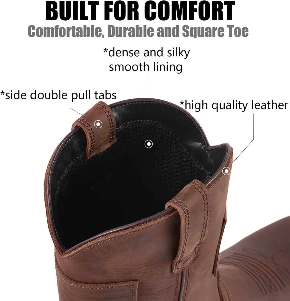 10 Inch Western Cowboy Work Boots C184678