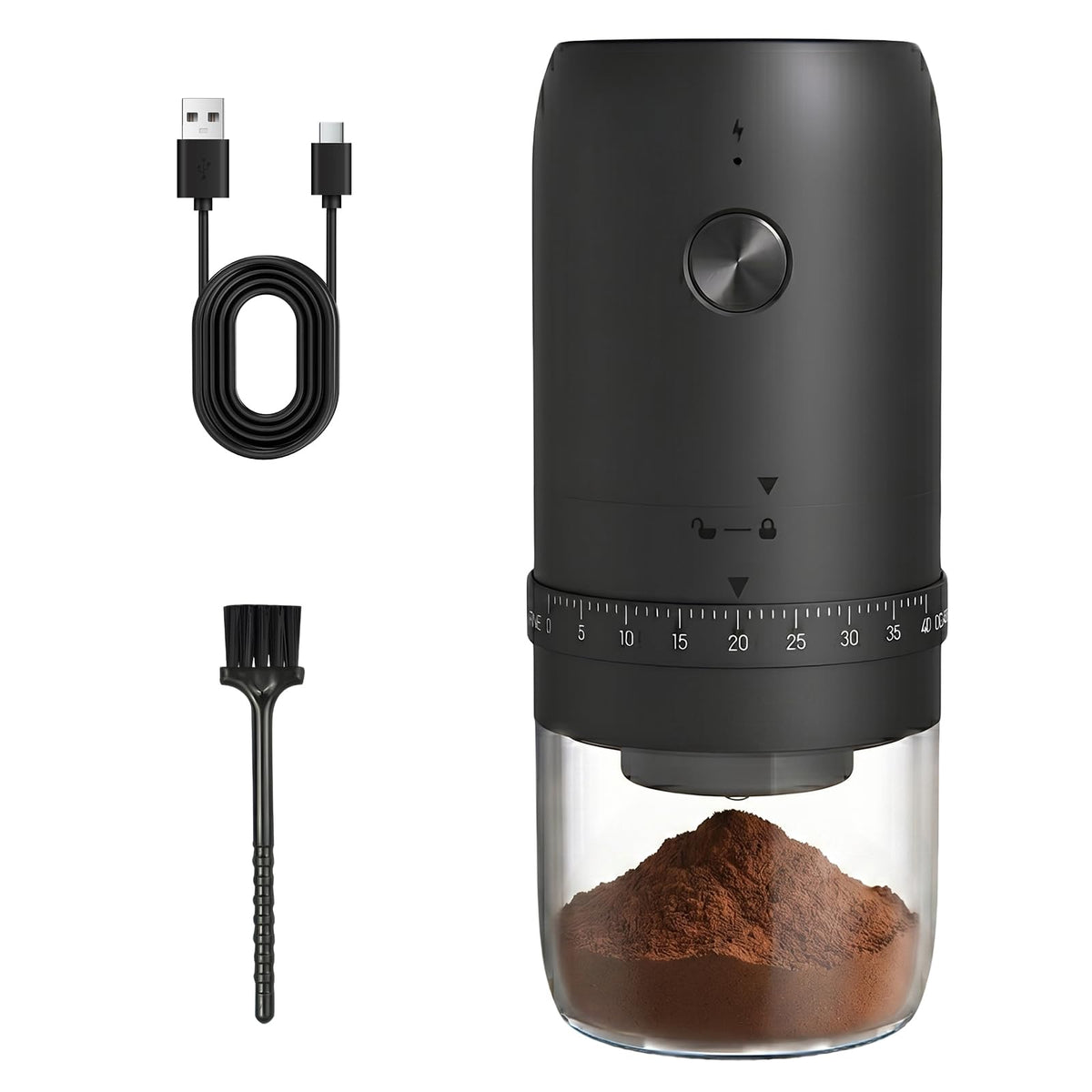 Electric Coffee Grinder with Conical Ceramic Burr T28398