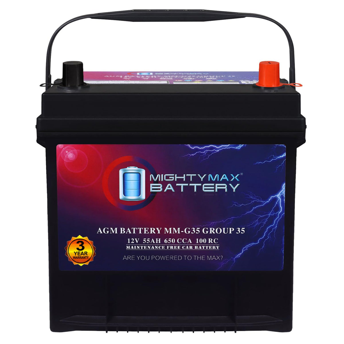 12V 55Ah AGM Replacement Battery U23165