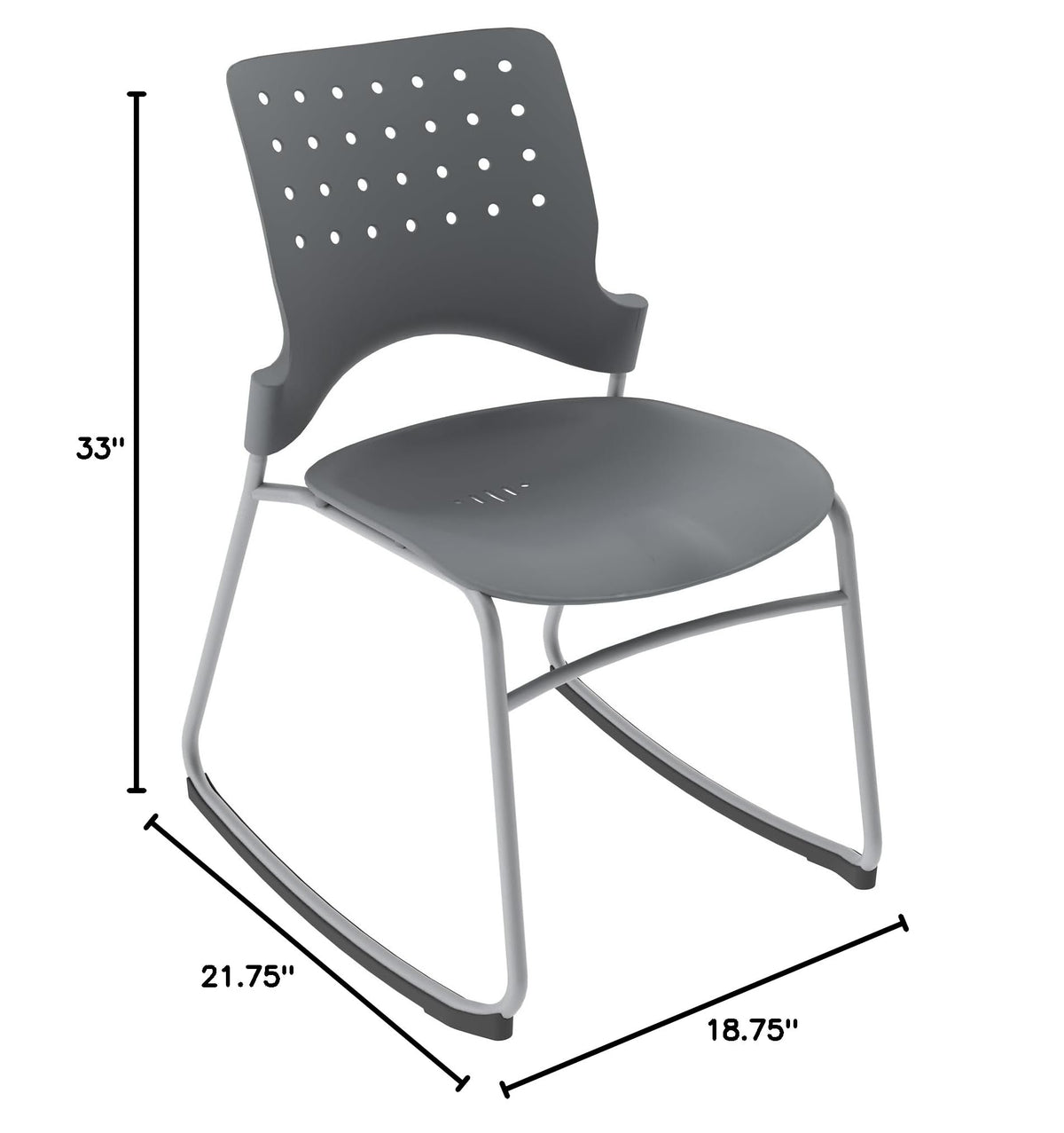 Graphite Ergonomic Rocker Chair Z774510