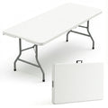6 Foot Foldable Table with Handle & Steel Legs D40523