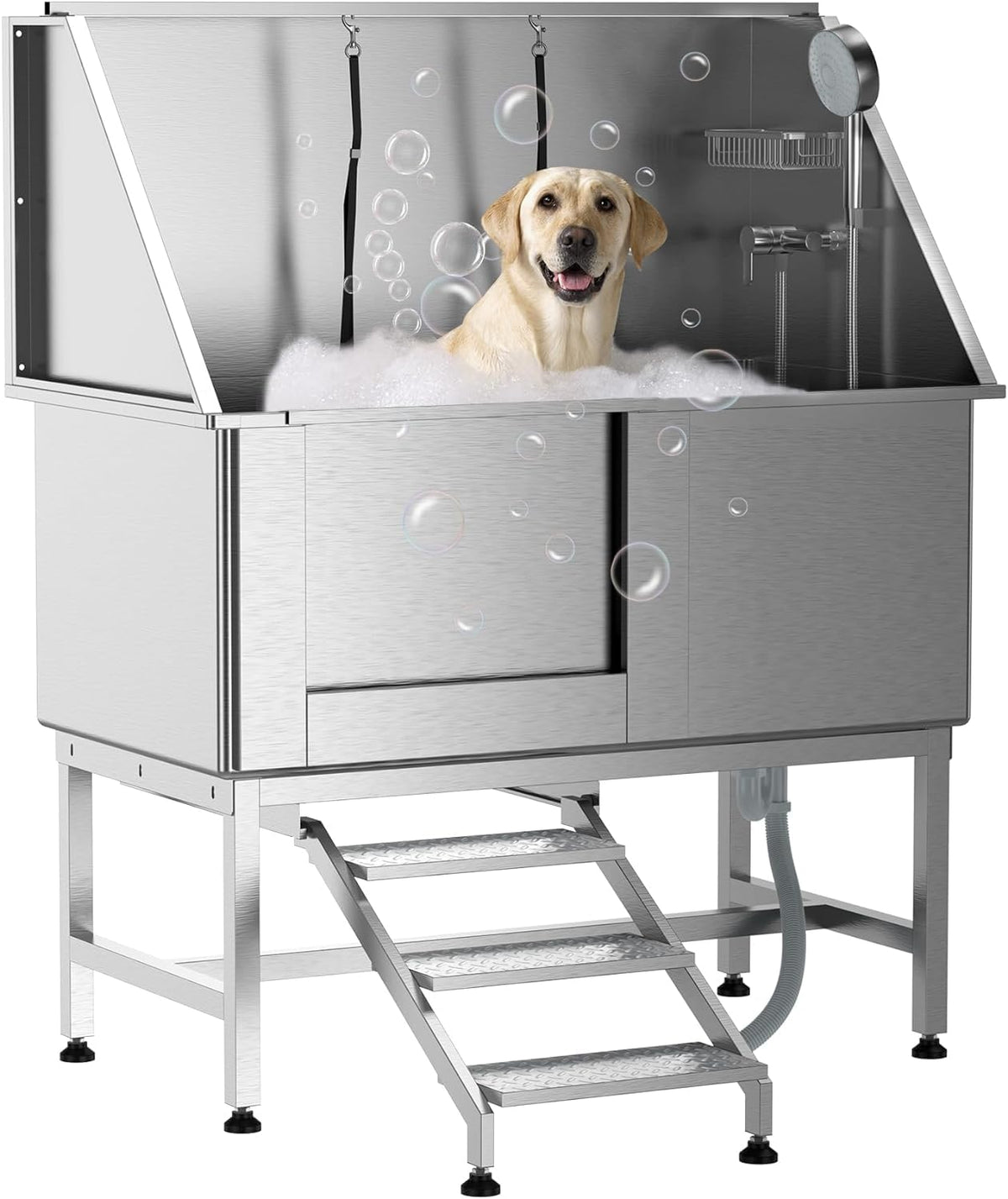 50" Stainless Steel Dog Grooming Bathtub with Faucet H931294