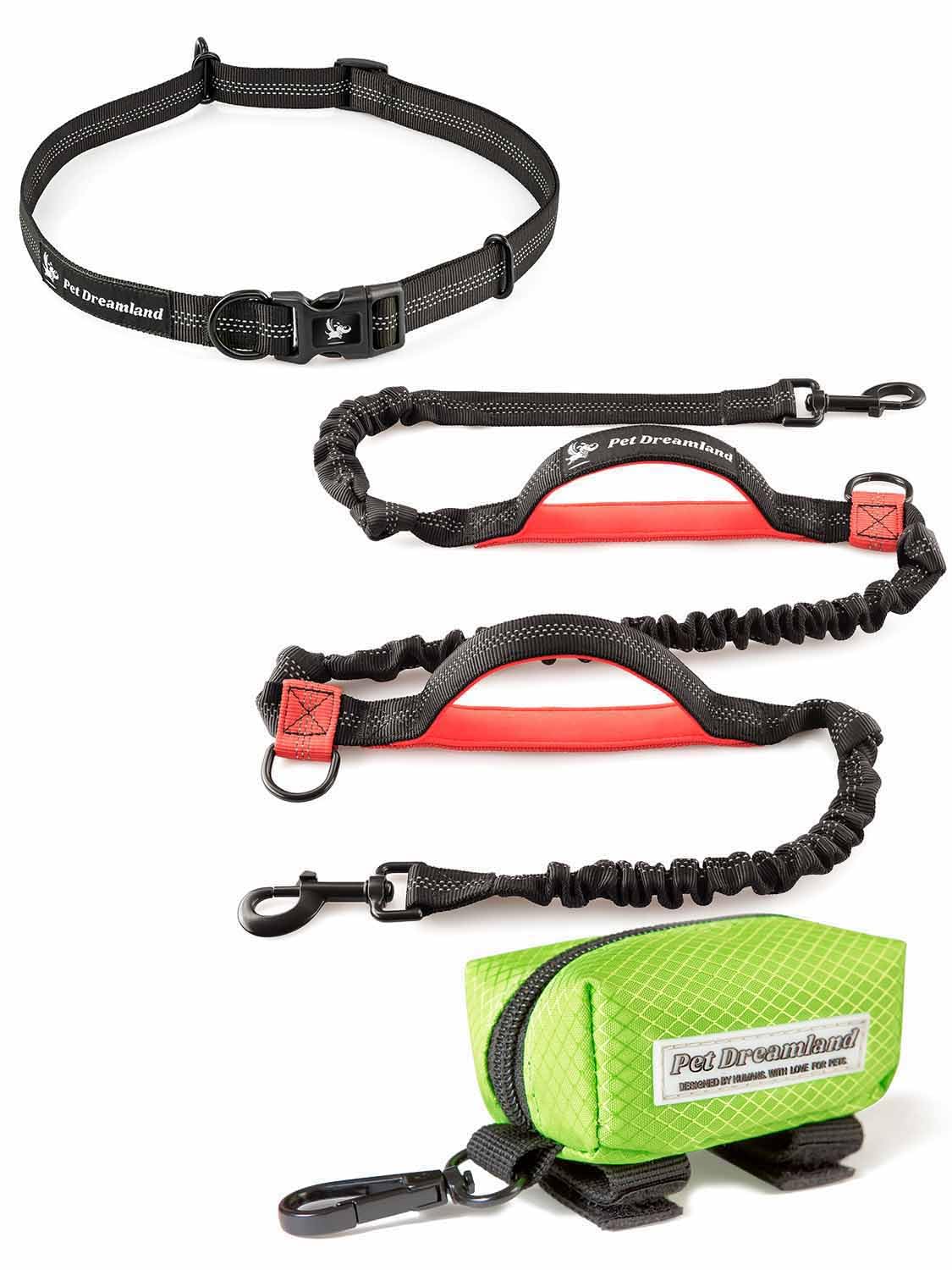Hands Free Dog Leash with Poop Bag Dispenser Z27354