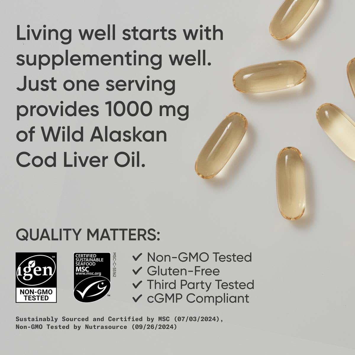 Omega-3 Cod Liver Oil 1000mg, Vitamin D 5000iu, Vitamin K 100mcg, Turmeric Curcumin Multivitamins A91896