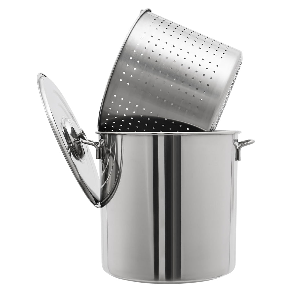 Stainless Steel 40L Stockpot with Basket Lid R44145