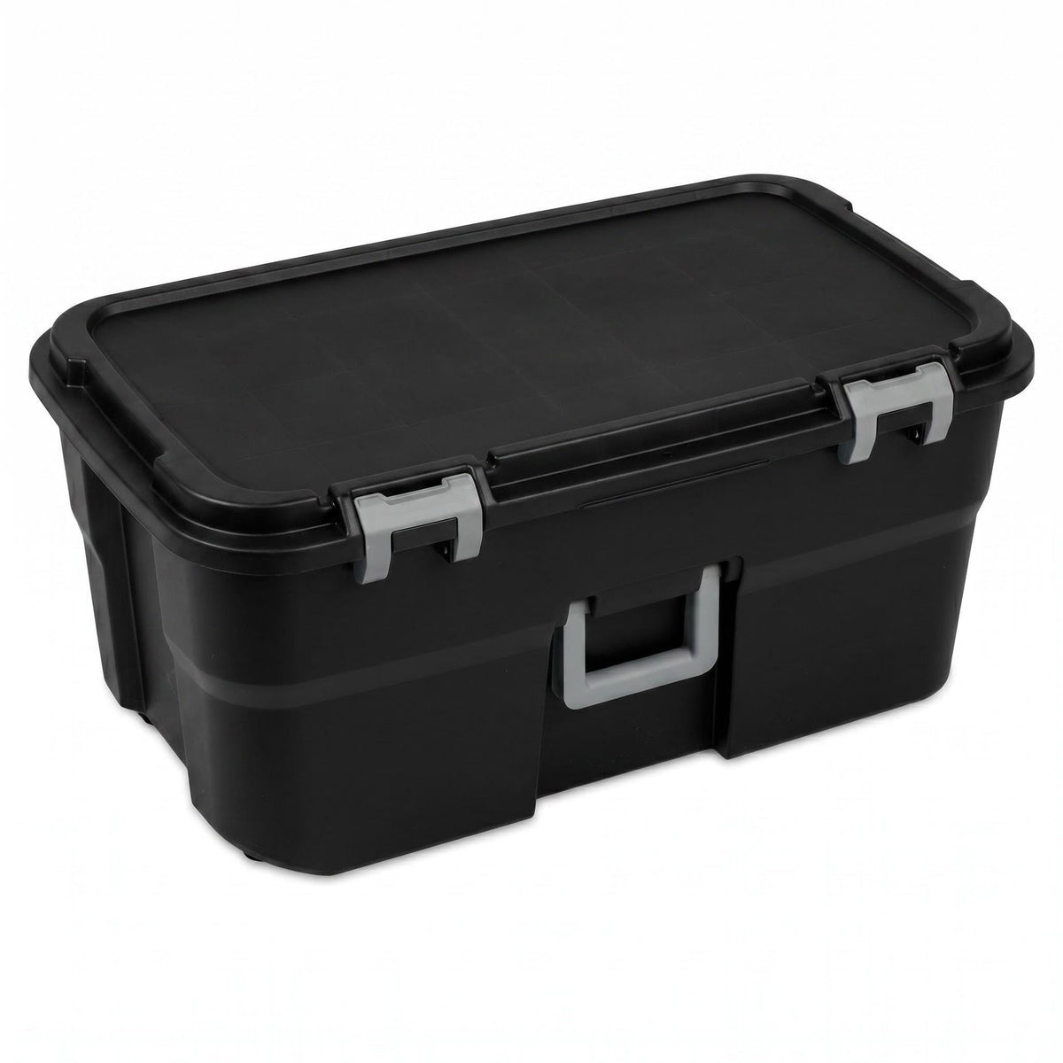 22 Gallon Black Wheeled Plastic Storage Trunk F213015