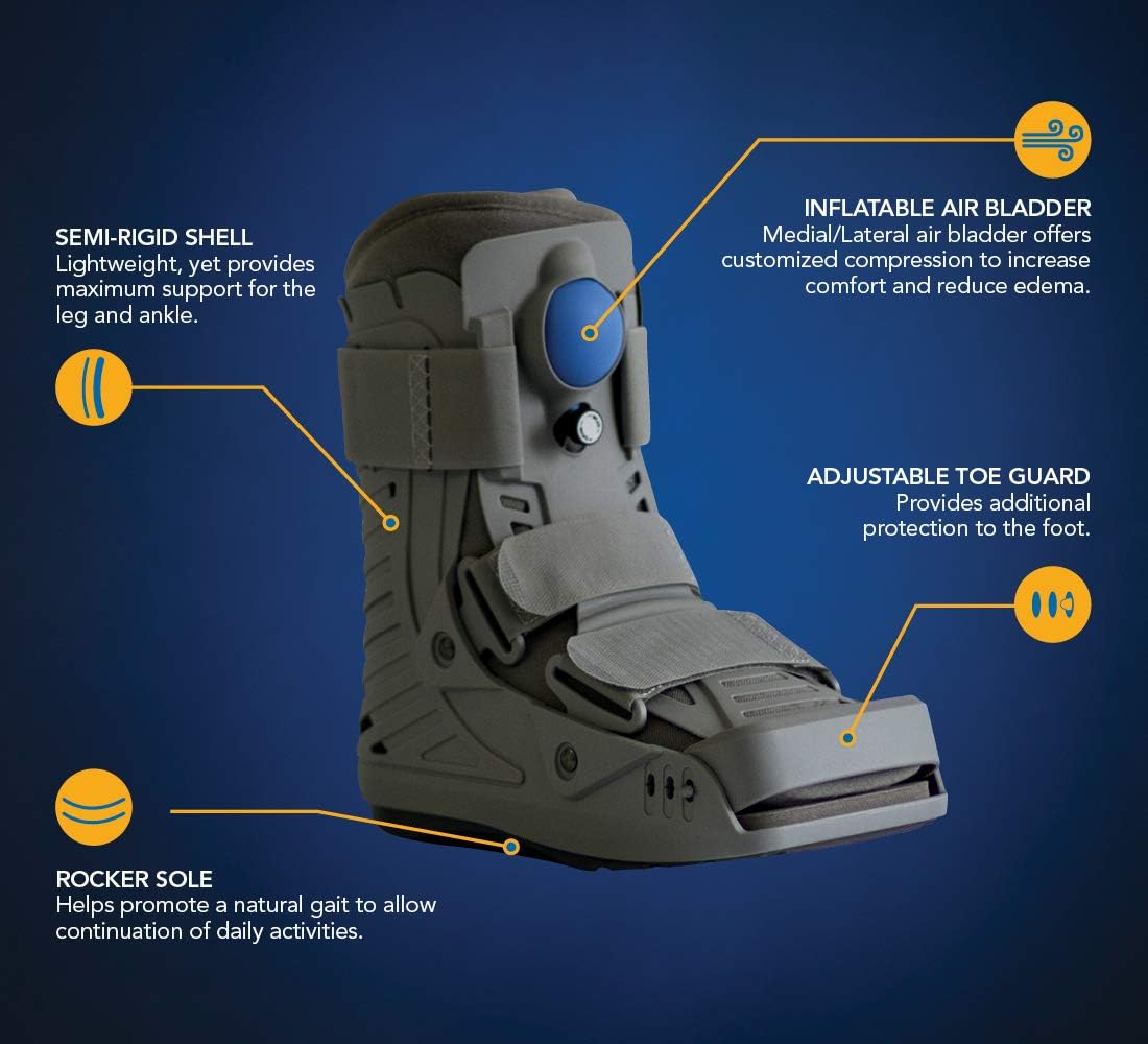 Large Grey Ankle Fracture Boot R205