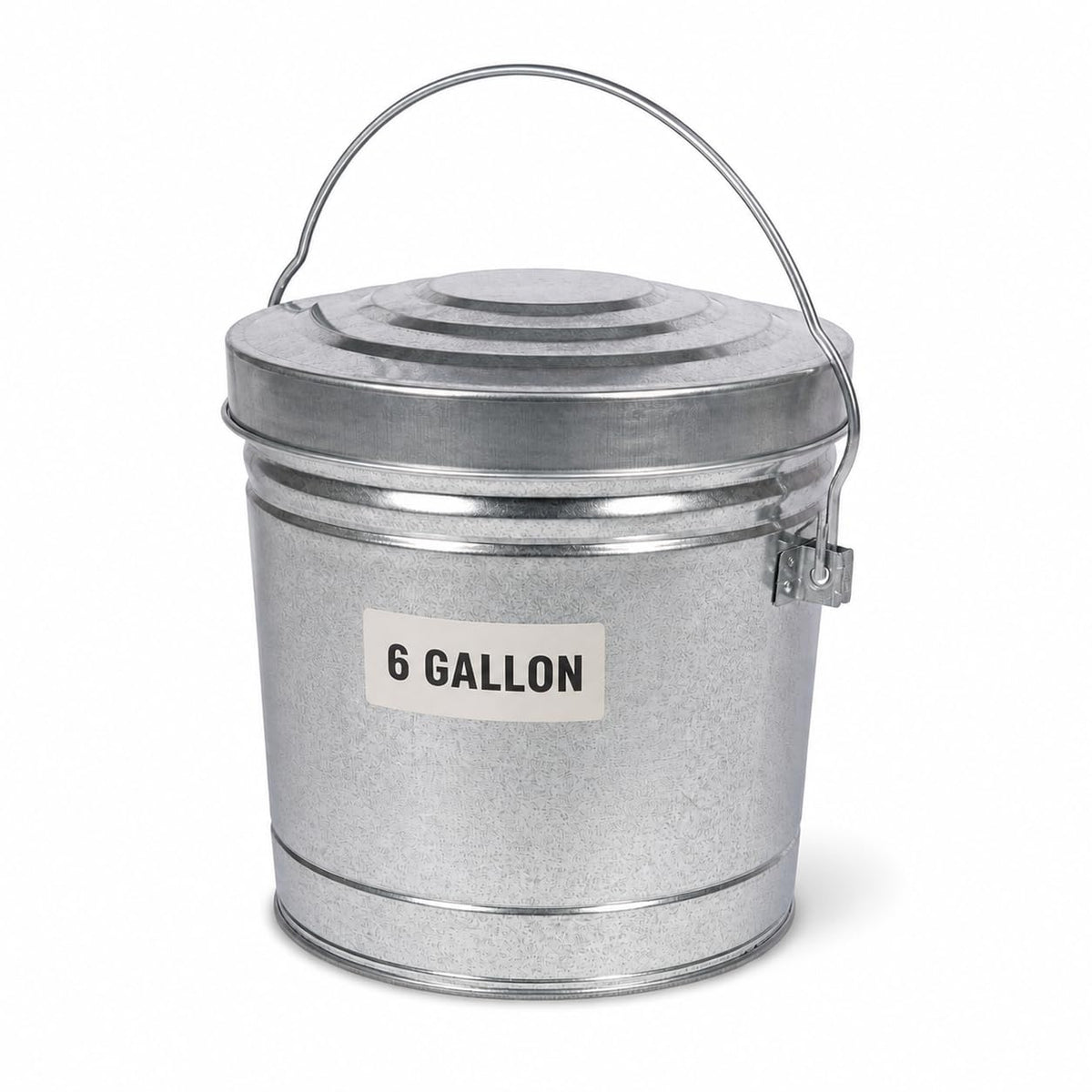 6 Gallon Galvanized Storage Can with Locking Lid N531