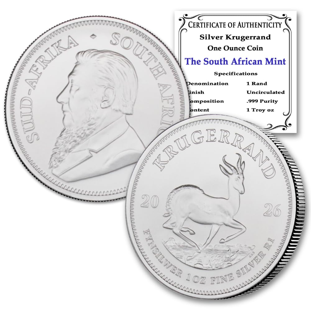 1 oz South African Silver Krugerrand Coin F1354