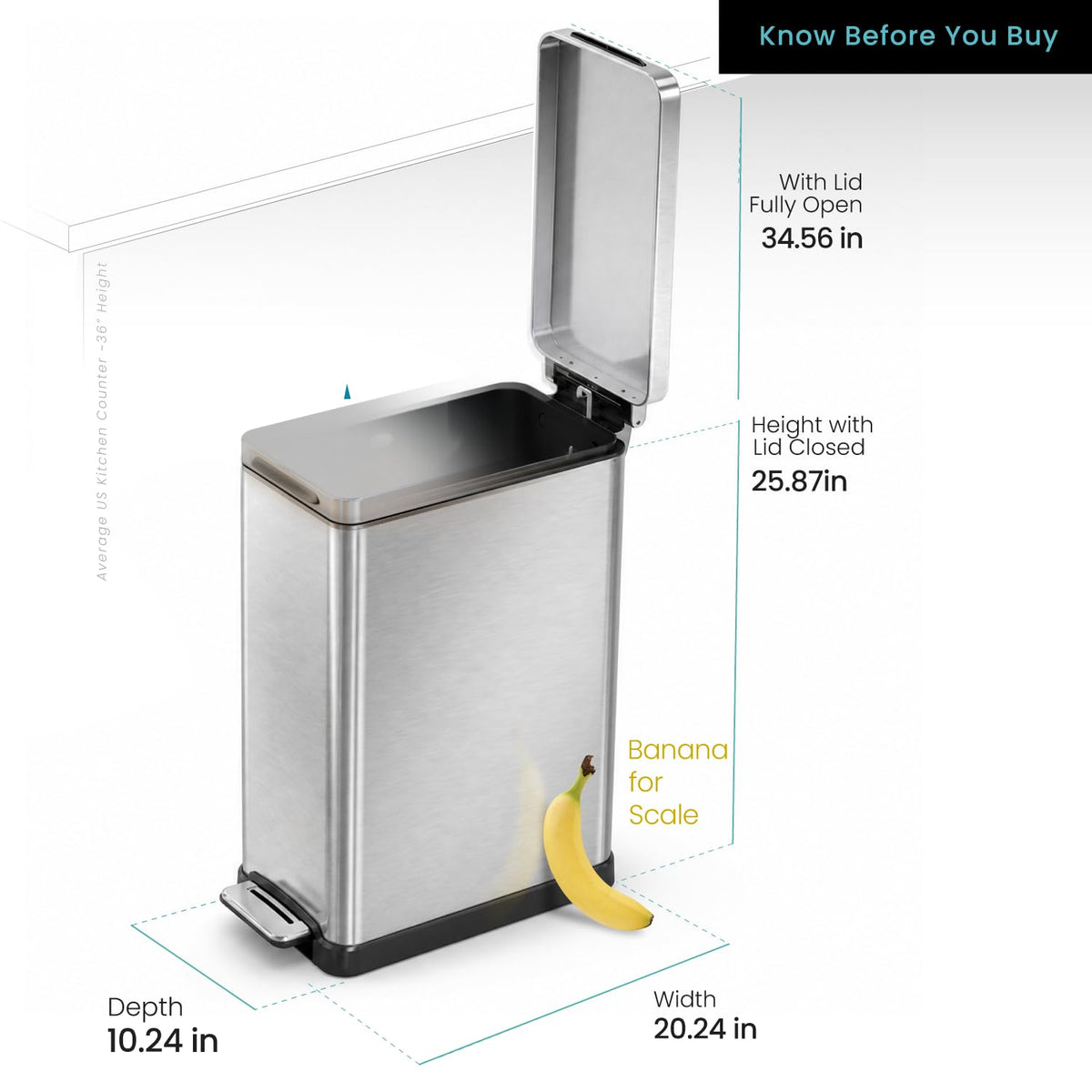 12 Gallon Kitchen Trash Can W55690
