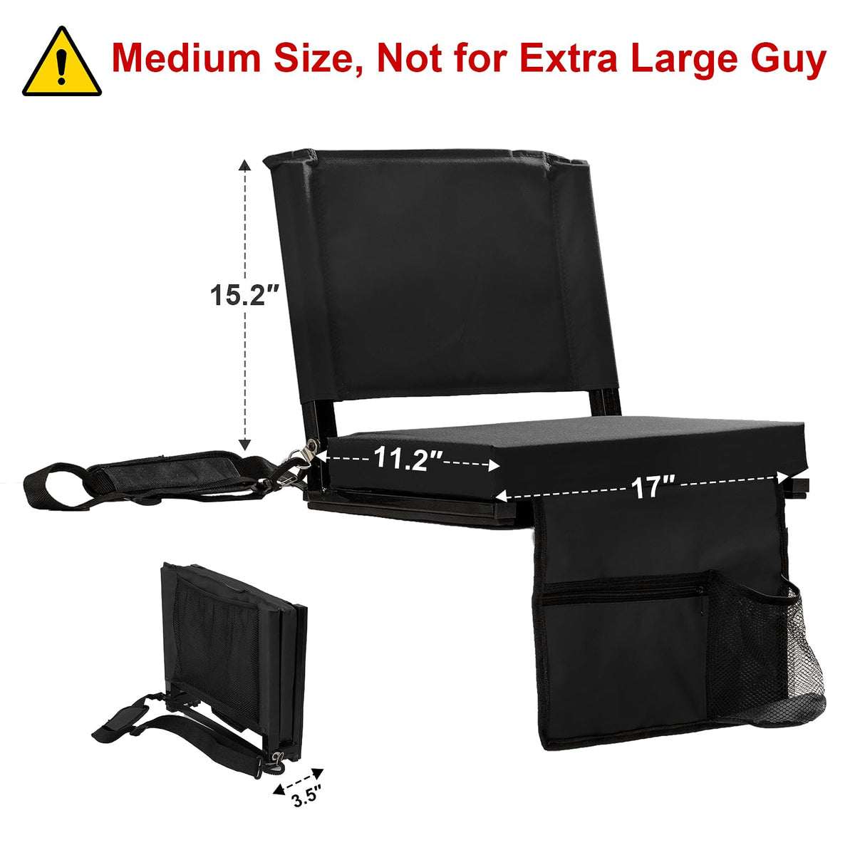 Folding Bleacher Seat with Back Support and Cushion L283906