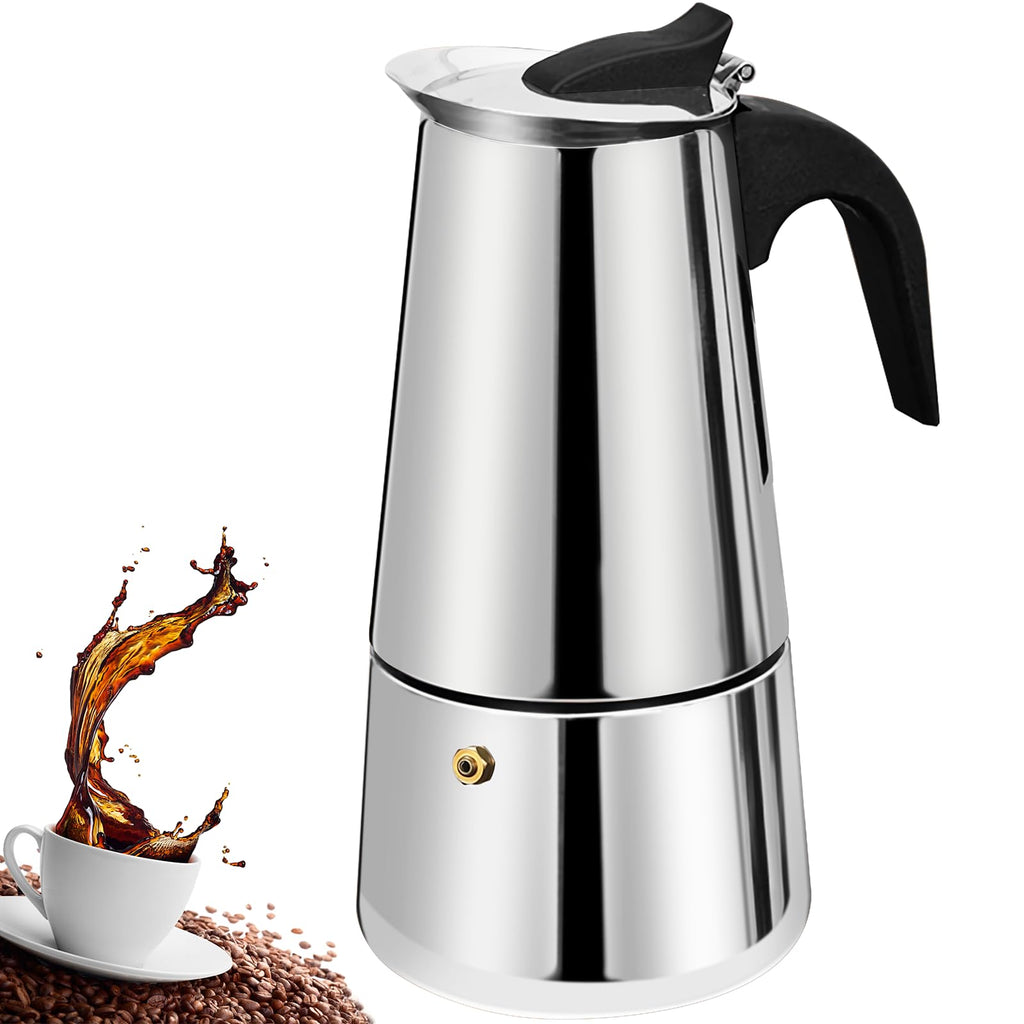 12 Cup Stainless Steel Stovetop Espresso Moka Pot 600ml M5301