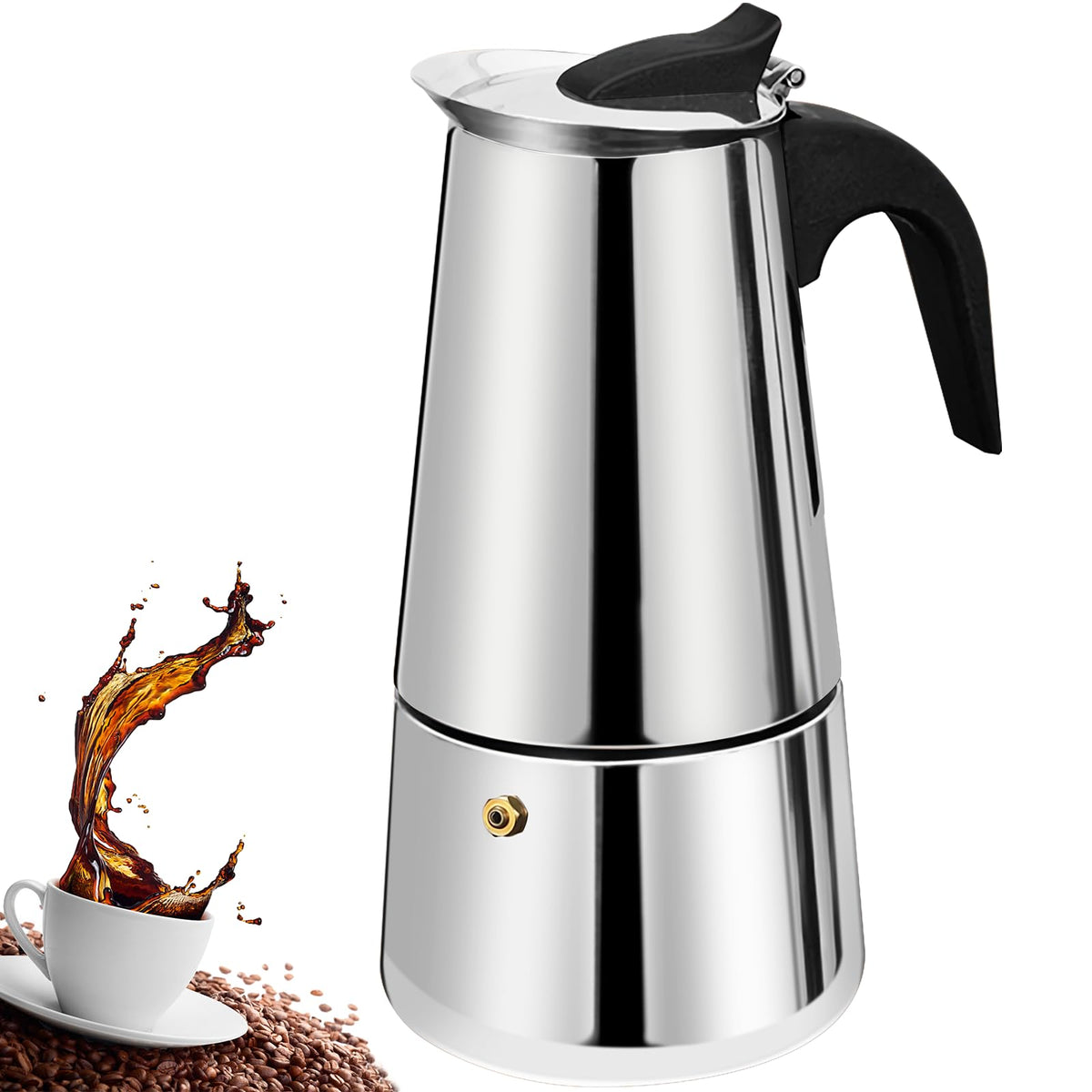12 Cup Stainless Steel Stovetop Espresso Moka Pot 600ml M5301