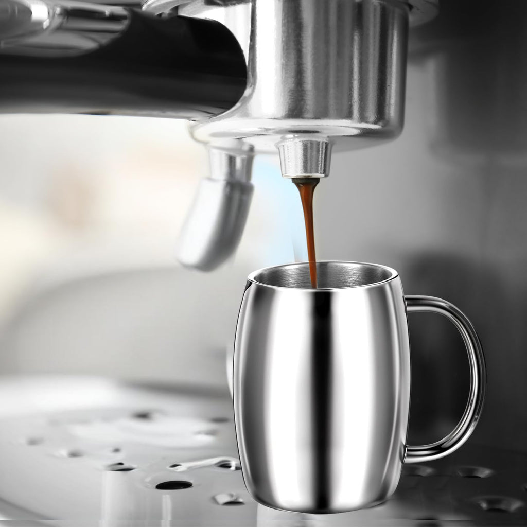 3 Pack 14 oz Insulated Stainless Steel Coffee Mug with Lid and Handle W67516