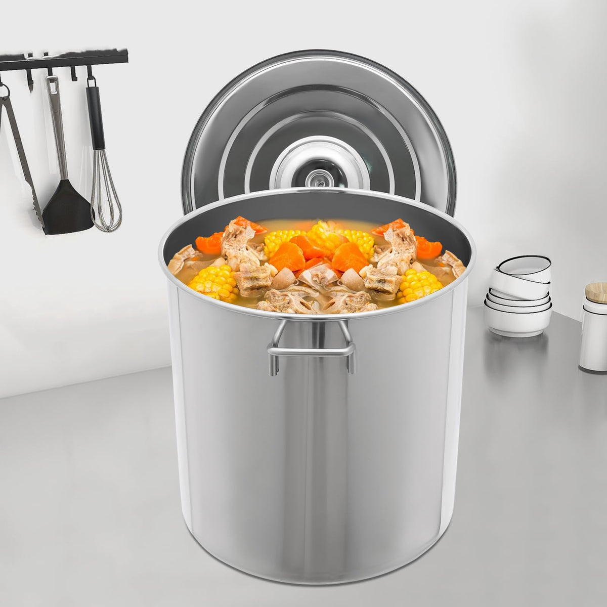 Stainless Steel 40L Stockpot with Basket Lid R44145