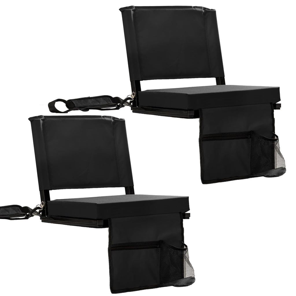 Folding Bleacher Seat with Back Support and Cushion L283906