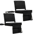 Folding Bleacher Seat with Back Support and Cushion L283906