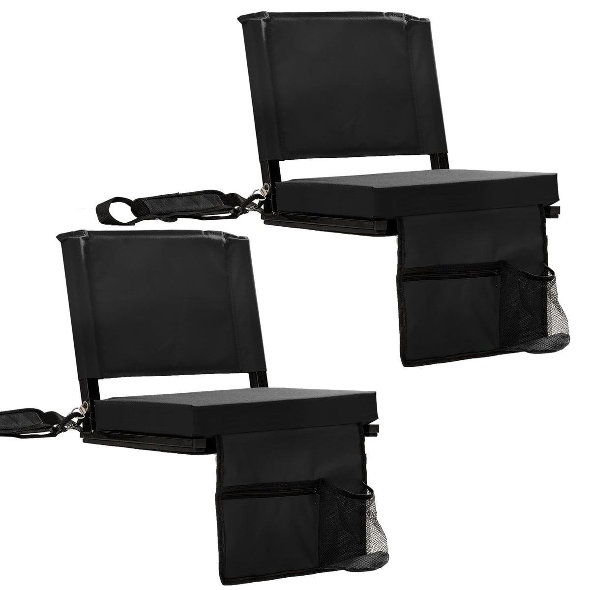Folding Bleacher Seat with Back Support and Cushion L283906