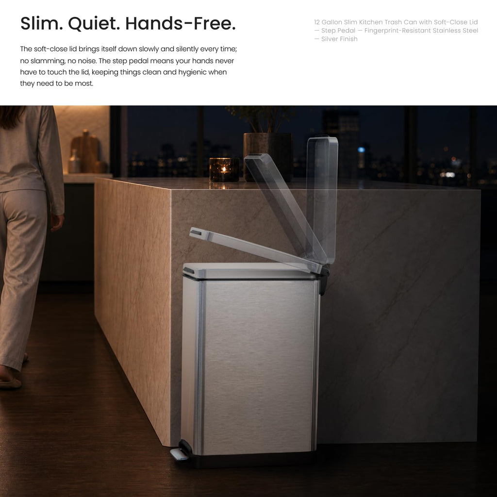 12 Gallon Kitchen Trash Can W55690