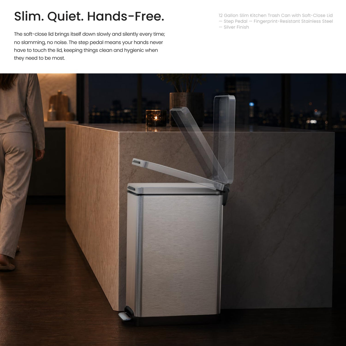 12 Gallon Kitchen Trash Can W55690