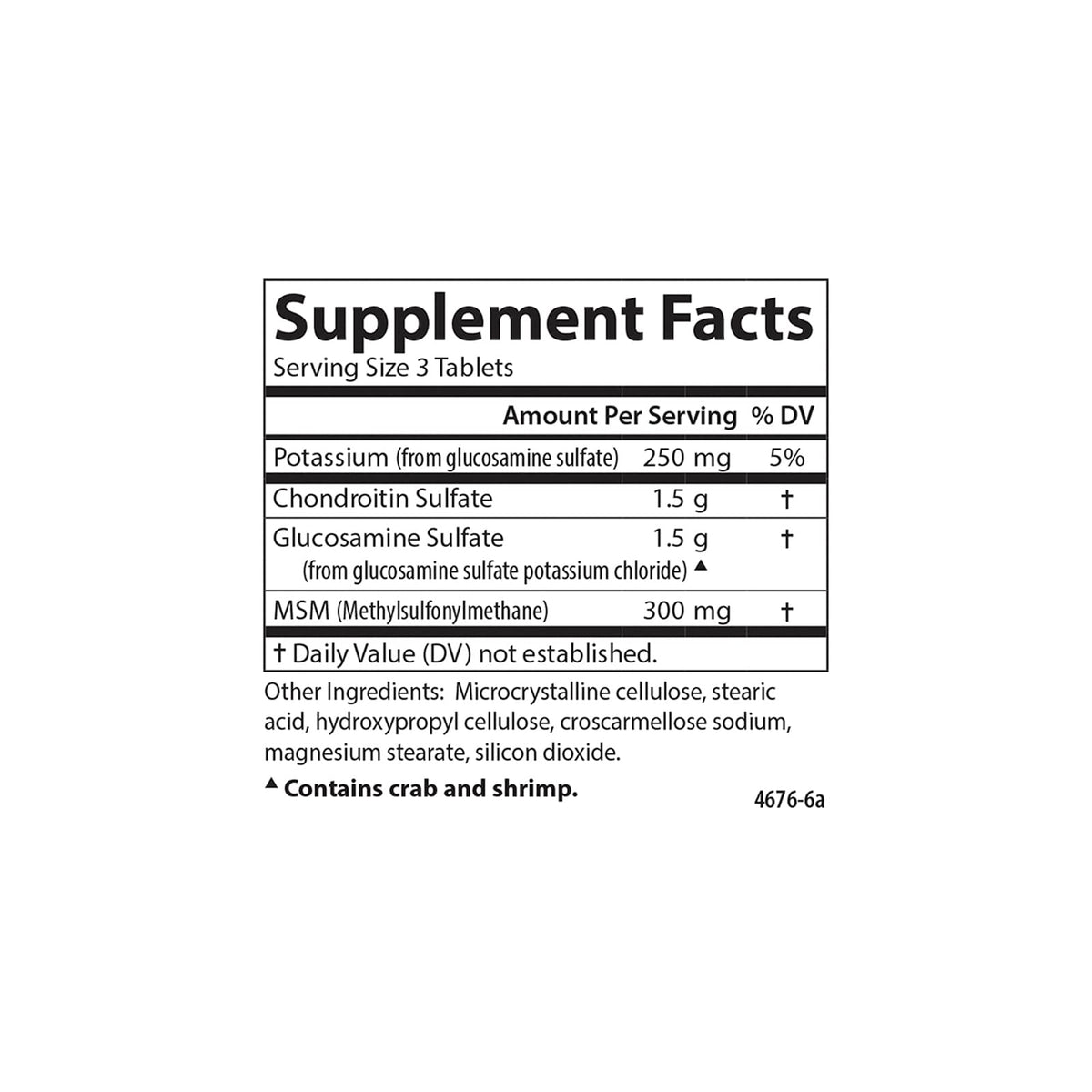 Glucosamine Chondroitin 60 Tablets Q63058