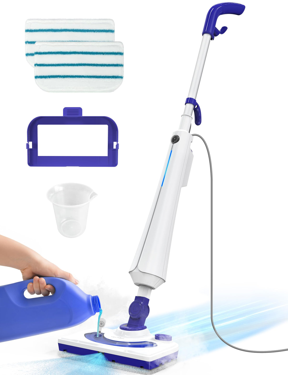 1300W Steam Mop Cleaner with 2 Washable Pads S4535