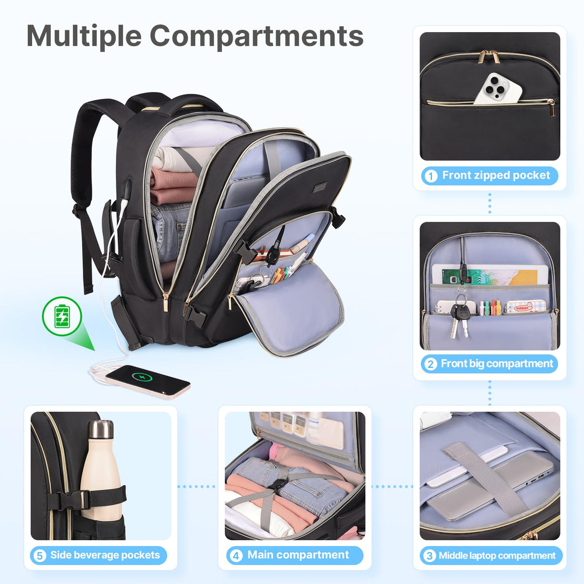 Rolling Backpack with Wheels Q243430