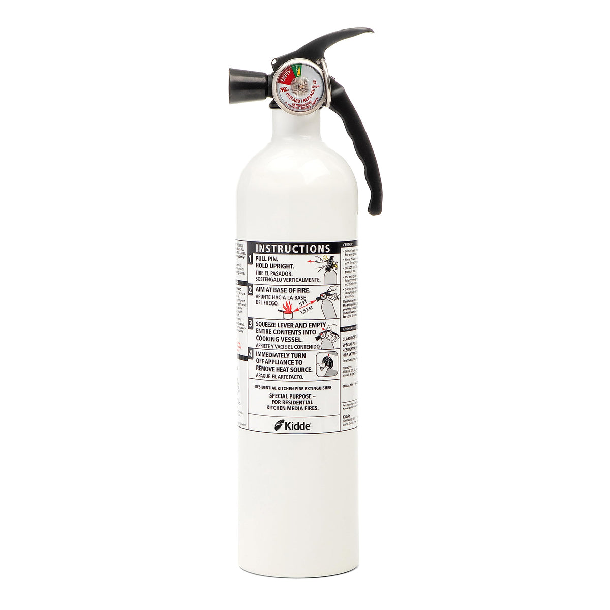White 3.9 Lbs. Fire Extinguisher with Wall Mount V670