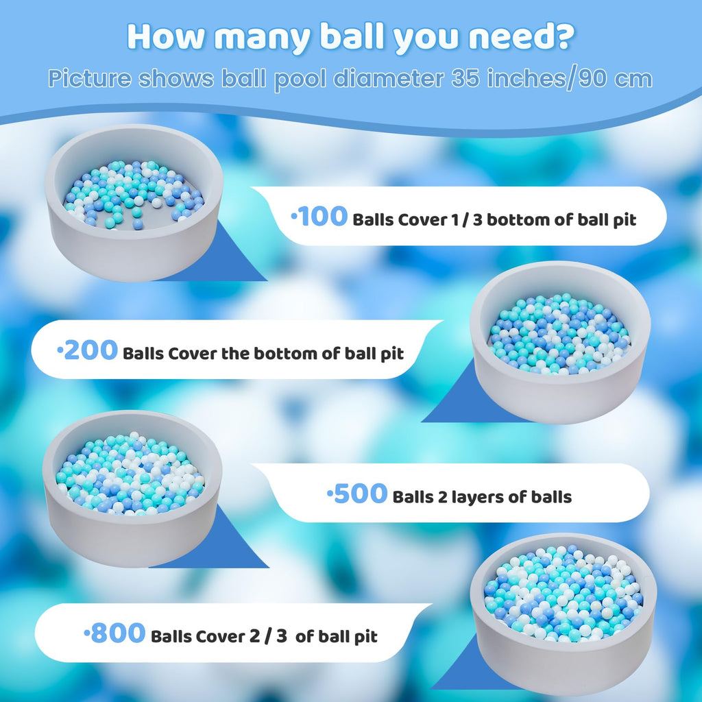 BPA Free Crush Proof Plastic Ball Pit Balls 2.15 Inch E289