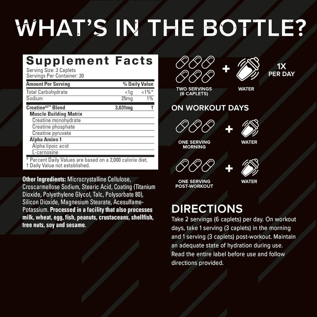 Creatine Capsules 60 Caplets C6628