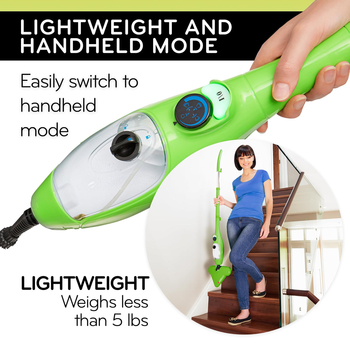 5-in-1 Steam Mop and Handheld Steam Cleaner R325602