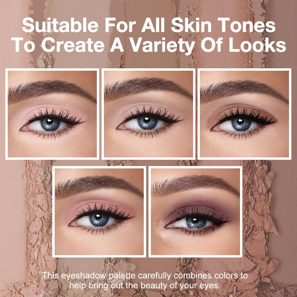 Peach Nude Neutral Matte Eyeshadow Palette X936767