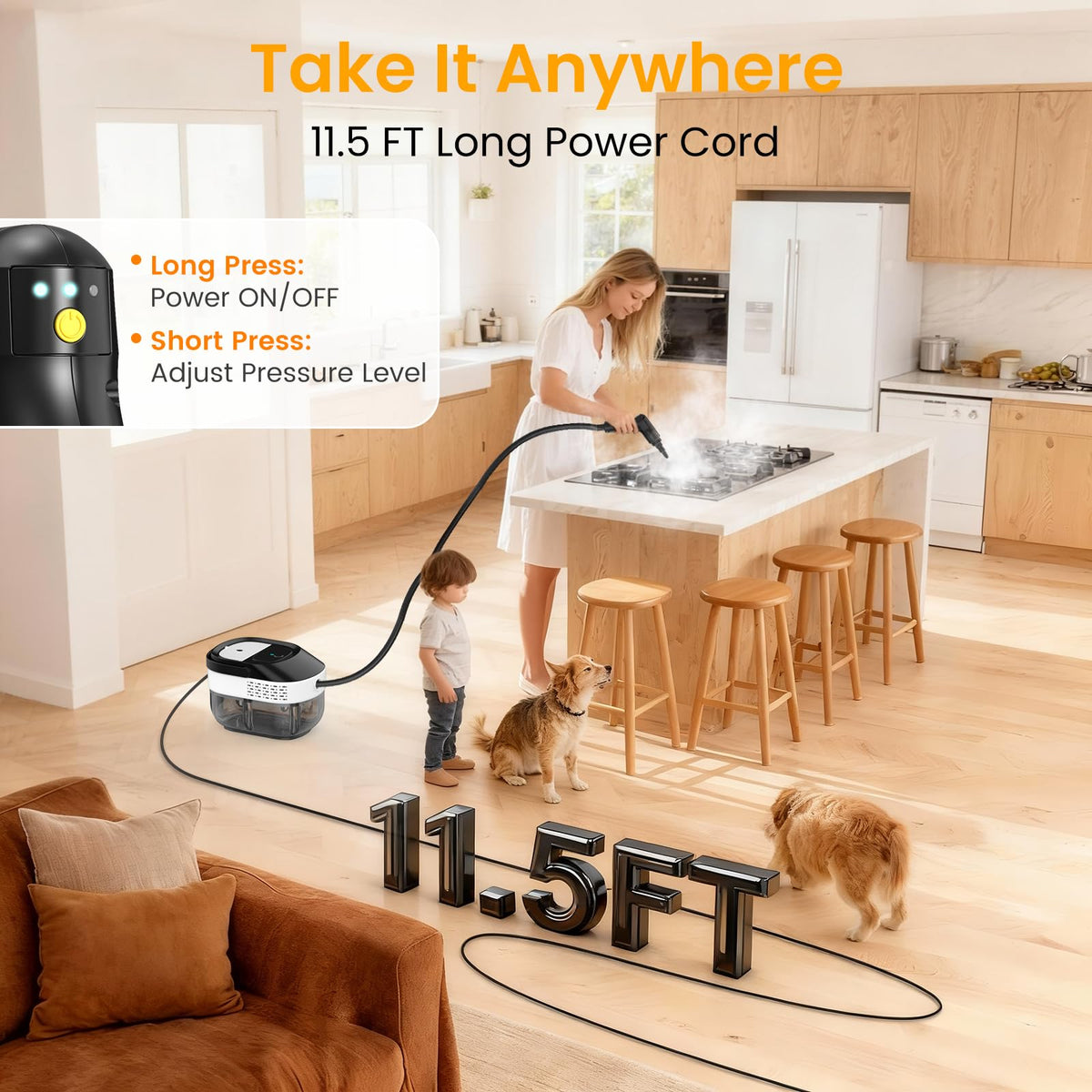 1600ML Handheld Steam Cleaner Q176