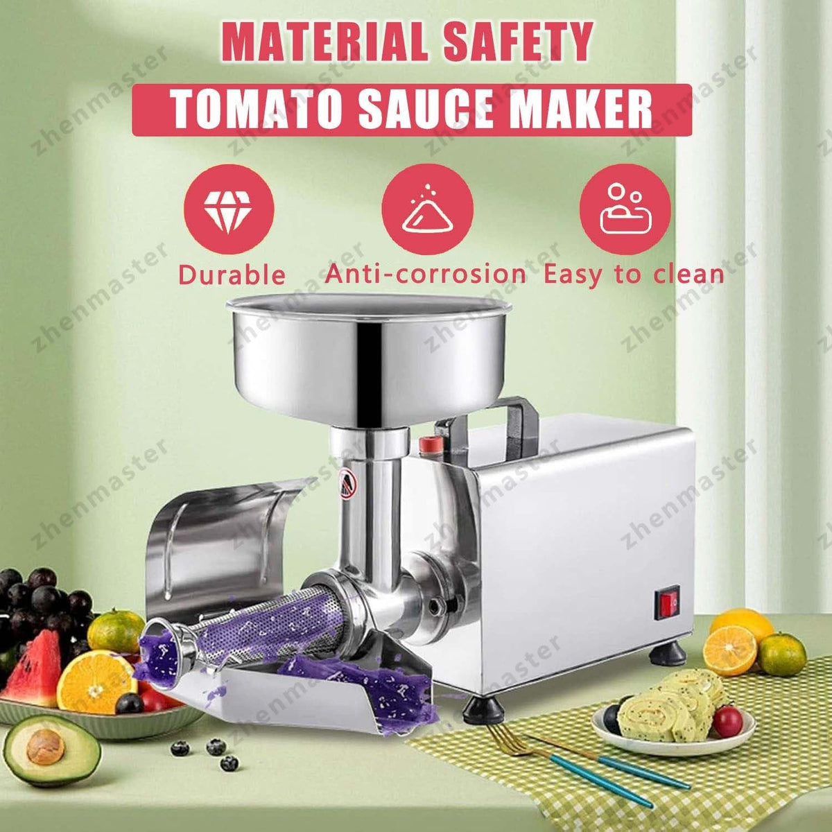 450W Stainless Steel Electric Tomato Strainer B344