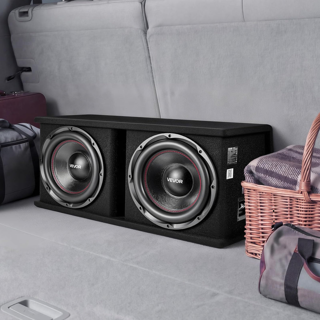 Dual 12" Enclosed Powered Subwoofer with Amplifier D63087