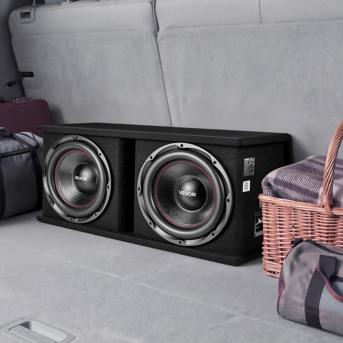 Dual 12" Enclosed Powered Subwoofer with Amplifier D63087