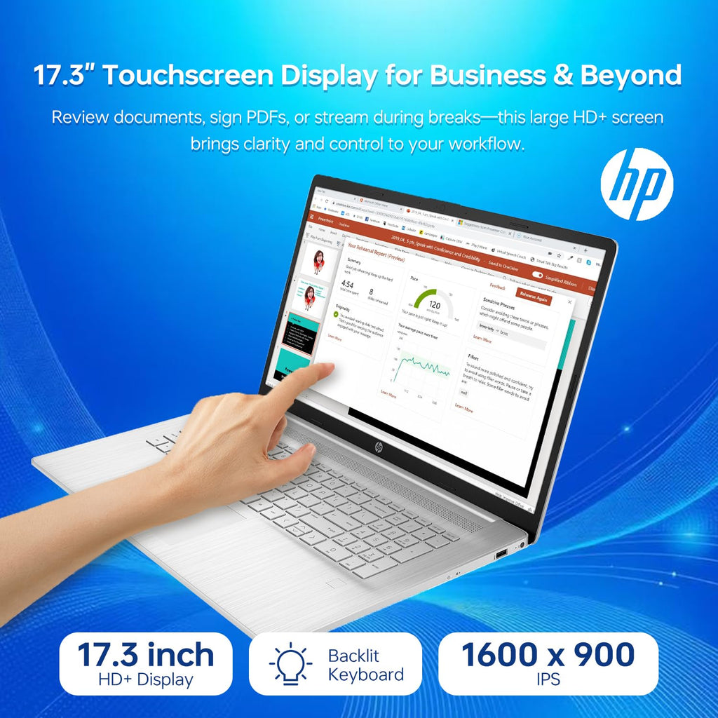 17.3" HD+ Touchscreen Laptop, Intel Core i7, 32GB RAM, 1TB SSD, Silver M2371