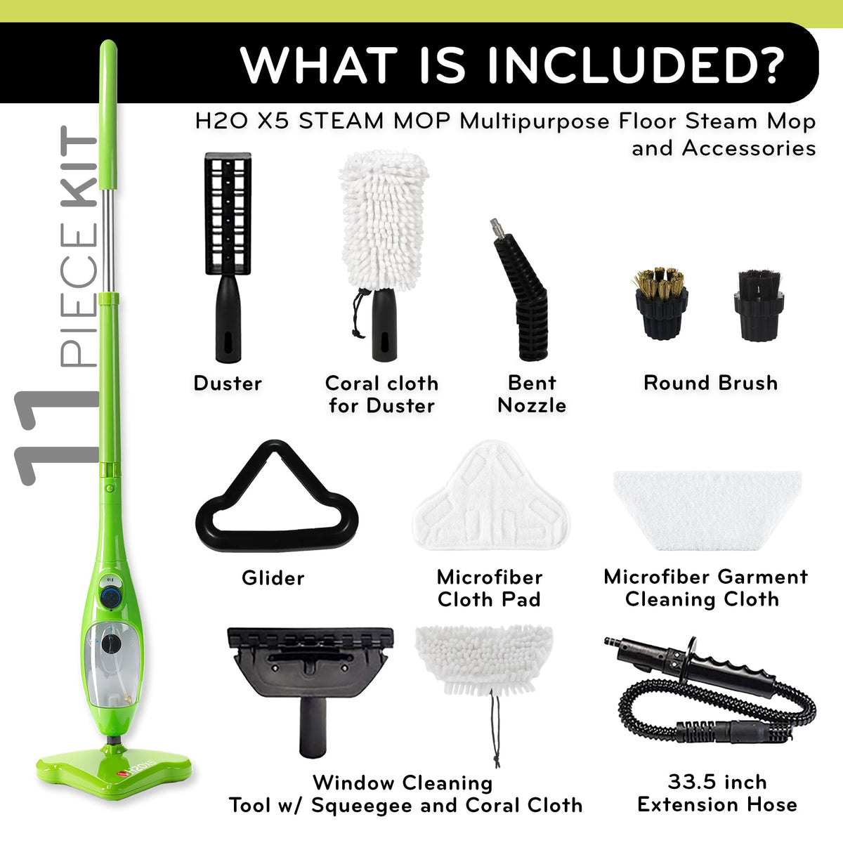 5-in-1 Steam Mop and Handheld Steam Cleaner R325602