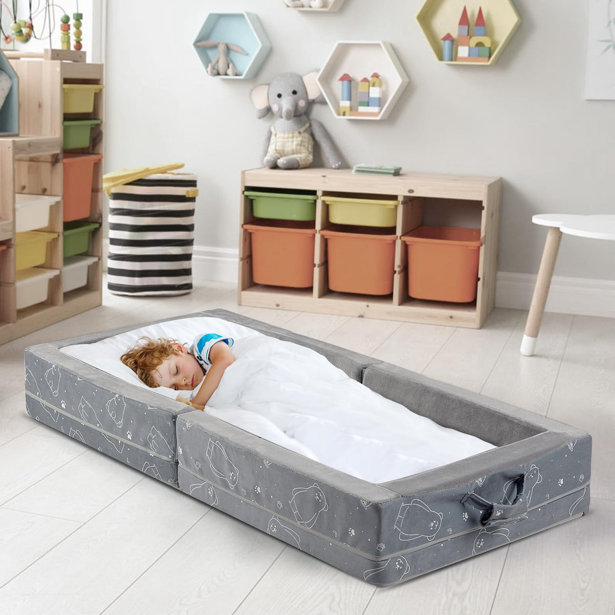 Portable Foldable Soft Foam Toddler Travel Bed S721709
