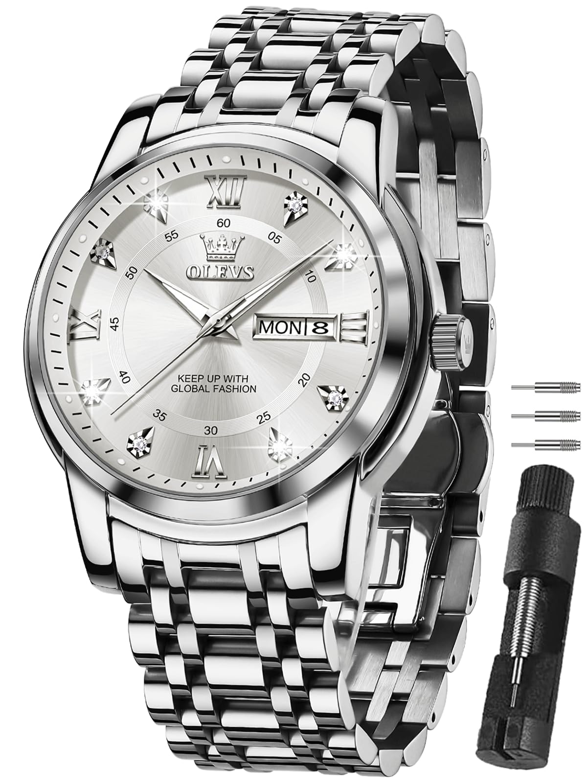 Waterproof Stainless Steel Quartz Dress Watch V822583