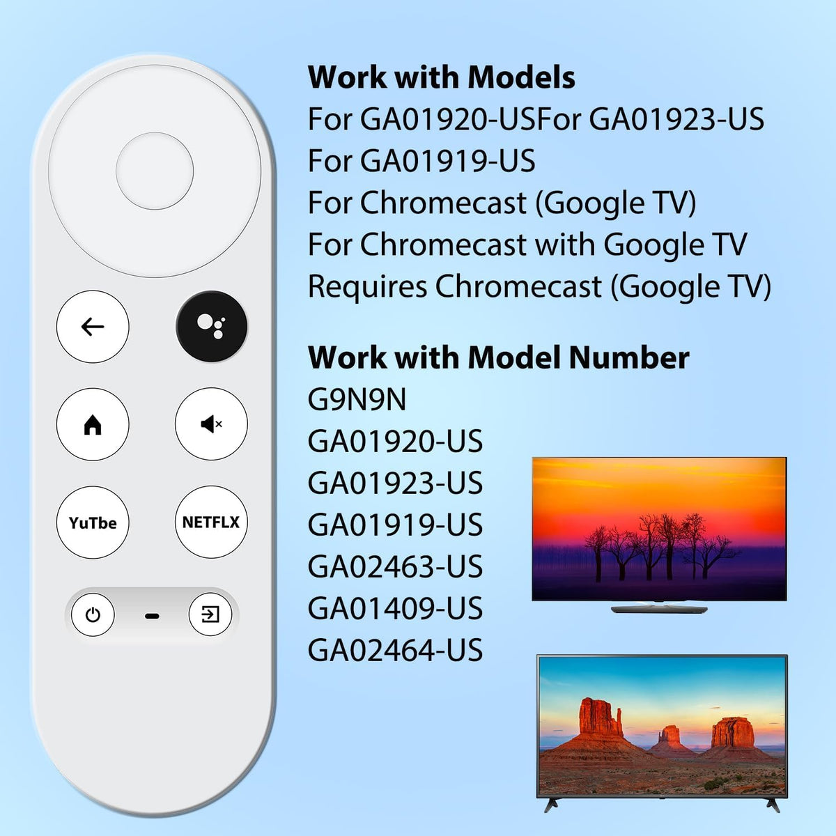 Replacement Remote for Google Chromecast C8242