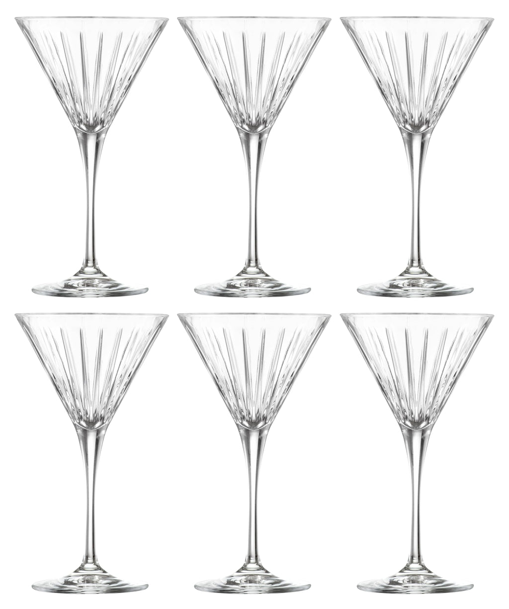 Martini Cocktail Stemmed Glasses Set of 6 M5886